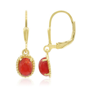 Red Ethiopian Opal Silver Earrings 9201MN