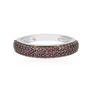 Zilveren ring met rhodolieten (MONOSONO COLLECTION) 9239NG