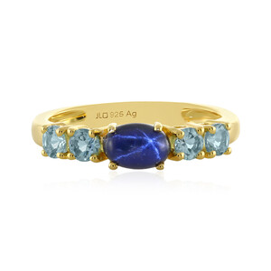Blue Star Sapphire Silver Ring 9269HR