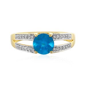 Zilveren ring met een neon blauwe apatiet 9383AW