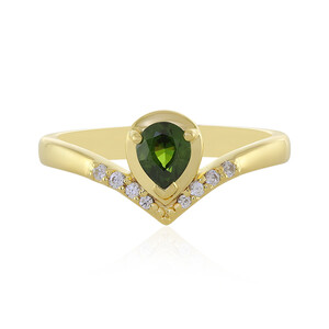 Ceylon Green Zircon Silver Ring 9602LF