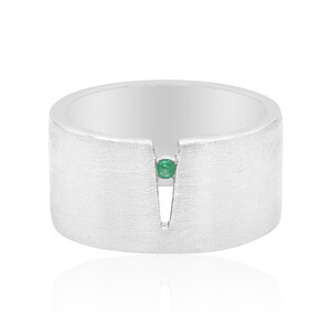 Zilveren ring met een Zambia-smaragd 9639QV