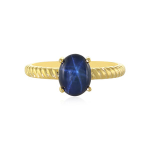 Blue Star Sapphire Silver Ring 9692TO
