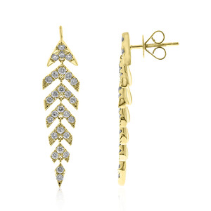Gouden oorbellen met I1 (H) Diamanten (CIRARI)  9694II