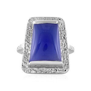 Zilveren ring met een Blauwe chalcedoon (MONOSONO COLLECTION) 9699NX