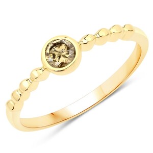 PK Brown Diamond Silver Ring 9733KL