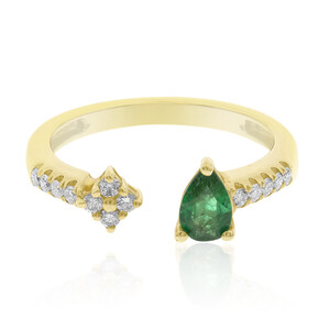 10K Zambian Emerald Gold Ring 9802JW