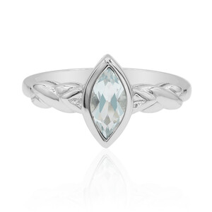 Zilveren ring met een hemel-blauwe topaas 9850QW
