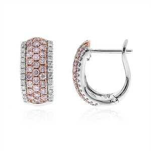 14K I1 Pink Diamond Gold Earrings (CIRARI) 9883VH