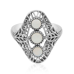 White Opal Silver Ring 9888TF