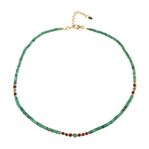 Zambian Emerald Silver Necklace 9935QW